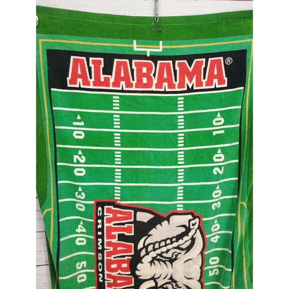 Alabama Crimson Tide Elephant Football Field Green Beach Towel - Picture 3 of 7